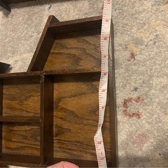 2 Vintage Wood House Shaped Trinket Knick Knack Display Shelf Miniatures - Picture 8 of 10